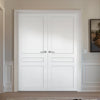 V-Line® Grooved Flush Door Pair V082 - Premium Primed - Six Colour Options