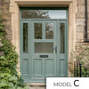 Exterior Victorian Arran 3L 2P Front Door with Two Sidelights & Transom - Customisable: Size, Colour, Glass and Sidelight Options