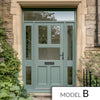 Exterior Victorian Arran 3L 2P Front Door with Two Sidelights & Transom - Customisable: Size, Colour, Glass and Sidelight Options