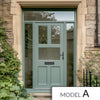 Exterior Victorian Arran 3L 2P Front Door with Two Sidelights & Transom - Customisable: Size, Colour, Glass and Sidelight Options