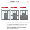 Exterior Colonial 2L 4P Front Door with Two Sidelights & Transom - Customisable: Size, Colour, Glass and Sidelight Options