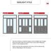 Exterior Colonial 2L 2P Front Door with Two Sidelights & Transom - Customisable: Size, Colour, Glass and Sidelight Options