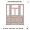 Exterior Victorian Nightingale Front Door with Two Sidelights - Customisable: Size, Colour, Glass and Sidelight Options