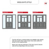 Exterior Victorian Nightingale Front Door with Two Sidelights - Customisable: Size, Colour, Glass and Sidelight Options