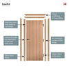 EasiKit Internal Door and Frame Kit - Wexford Oak Panel Internal Door