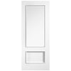 Murcia White Primed Internal Door Pair - Clear Glass