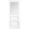 EasiKit Internal Door and Frame Kit - Toledo White Primed Internal Door - Clear Glass