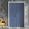 V-Line® Grooved Flush Door Pair V070 - Premium Primed - Six Colour Options