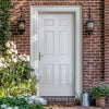 GRP White Colonial 6 Panel Composite Front Door - No Frame or Fittings