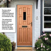 York Meranti Hardwood Wooden Front Door - Toughened Double Glazing