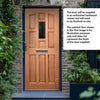 York Meranti Wooden Front Door - Stippolyte Toughened Double Glazing