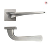 Zenith Door Lever Handle Pack - 3 Radius Cornered Hinges - Satin Finish