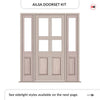 Exterior Victorian Ailsa 2L 4P Front Door with Two Sidelights - Customisable: Size, Colour, Glass and Sidelight Options