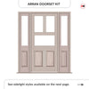 Exterior Victorian Arran 3L 2P Front Door with Two Sidelights - Customisable: Size, Colour, Glass and Sidelight Options