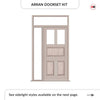 Exterior Victorian Arran 2L 3P Front Door with Single Sidelight and Transom - Customisable: Size, Colour, Glass and Sidelight Options