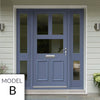 Exterior Victorian Arran 3L 2P Front Door with Two Sidelights - Customisable: Size, Colour, Glass and Sidelight Options