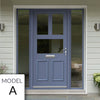 Exterior Victorian Arran 3L 2P Front Door with Two Sidelights - Customisable: Size, Colour, Glass and Sidelight Options