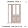 Exterior Colonial Front Door with Single Sidelight - Customisable: Size, Colour, Glass and Sidelight Options