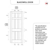 Exterior Victorian Blackwell 6L 3P Front Door with Two Sidelights - Customisable: Size, Colour, Glass and Sidelight Options