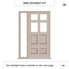 Exterior Victorian Bird 4L 4P Front Door with Single Sidelight - Customisable: Size, Colour, Glass and Sidelight Options