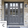 Exterior Victorian Blackwell 6L 3P Front Door with Two Sidelights - Customisable: Size, Colour, Glass and Sidelight Options