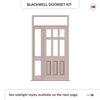 Exterior Victorian Blackwell 6L 3P Front Door with Single Sidelight and Transom - Customisable: Size, Colour, Glass and Sidelight Options