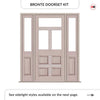 Exterior Victorian Bronte 3L 4P Front Door with Two Sidelights - Customisable: Size, Colour, Glass and Sidelight Options