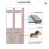 Exterior Victorian Bird 4L 4P Front Door and Frame - Colour and Glass Options