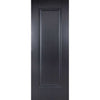 Premium Single Sliding Door & Wall Track - Eindhoven 1 Panel Black Primed Door