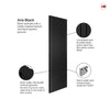 J B Kind Laminates Aria Black Internal Internal Door Pair - Prefinished