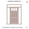 Exterior Victorian Blackwell 3L 6P Front Door with Two Sidelights & Transom - Customisable: Size, Colour, Glass and Sidelight Options