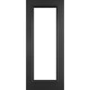 Blenheim Black Internal Door Pair - Prefinished - Clear Bevelled Glass