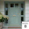 Exterior Colonial 2L 4P Front Door with Two Sidelights - Customisable: Size, Colour, Glass and Sidelight Options