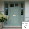 Exterior Colonial 2L 4P Front Door with Two Sidelights - Customisable: Size, Colour, Glass and Sidelight Options