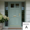 Exterior Colonial 2L 4P Front Door with Two Sidelights - Customisable: Size, Colour, Glass and Sidelight Options