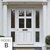 Exterior Colonial 4L 2P Front Door with Two Sidelights - Customisable: Size, Colour, Glass and Sidelight Options