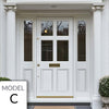 Exterior Colonial 4L 2P Front Door with Two Sidelights - Customisable: Size, Colour, Glass and Sidelight Options