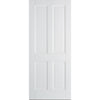 EasiKit Internal Door and Frame Kit - Canterbury 4 Panel DSN Shaker Internal Door - White Primed