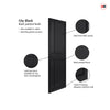 JB Kind Industrial City Black Panel Internal Door Pair - Prefinished