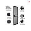 JB Kind Industrial City Black Internal Door Pair - Tinted Glass - Prefinished