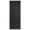 Sirius Tubular Stainless Steel Sliding Track & Double Door - Industrial Civic Black Panel Internal Door - Prefinished