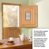 Cottage Stable Oak Back Door - 1L Leaded - Tri Glazing