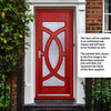 Majestic Oak Front Door - Zinc Clear - Tri Glazing