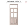 Exterior Colonial 4L 2P Front Door with Transom - Customisable: Size, Colour, Glass Options