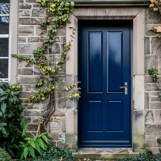 Image: Colonial Exterior 4 Panel Hardwood Front Door