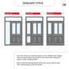 Exterior Colonial 2L 2P Front Door with Single Sidelight and Transom - Customisable: Size, Colour, Glass and Sidelight Options