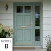 Exterior Colonial Front Door with Single Sidelight - Customisable: Size, Colour, Glass and Sidelight Options