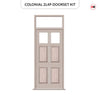 Exterior Colonial 2L 4P Front Door with Transom - Customisable: Size, Colour, Glass Options