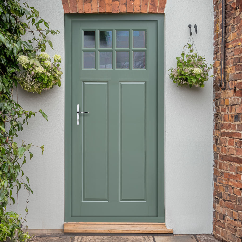 Chigwell External Hardwood Front Door and Frame Set - Clear Double Glazing