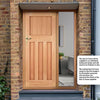 DX30's Style External Hardwood Front Door and Frame Set - One Unglazed Side Screen